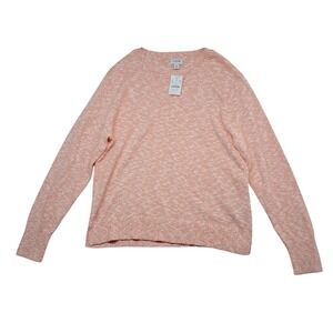 NWT J. Crew Factory Crewneck Beach Sweater Womens Medium Peach Casual Preppy